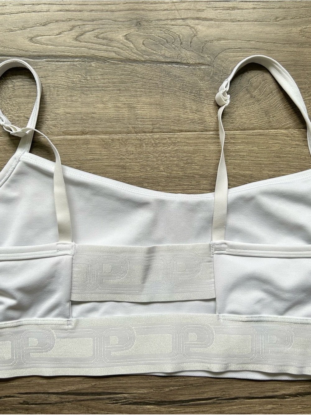 Victoria's Secret White Seamless Pink Logo Band Sports Bra - Picture 2 of 5